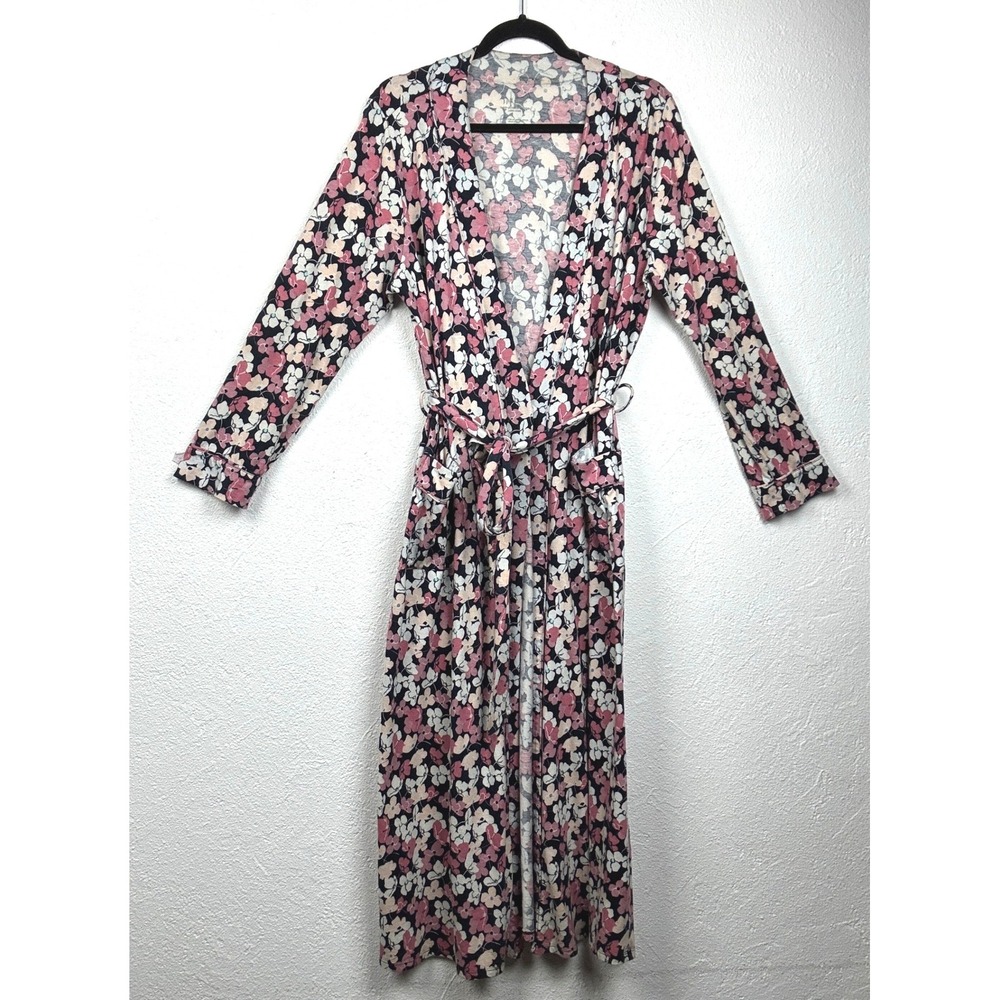 J. Jill Floral Belted Long Robe - M - Ultrasoft Cotton Modal Sleepwear